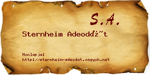 Sternheim Adeodát névjegykártya